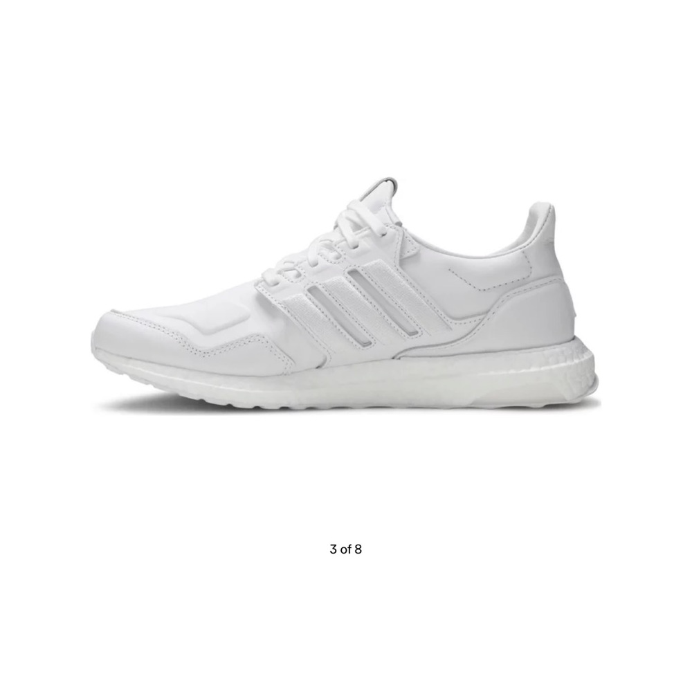White leather ultra boosts